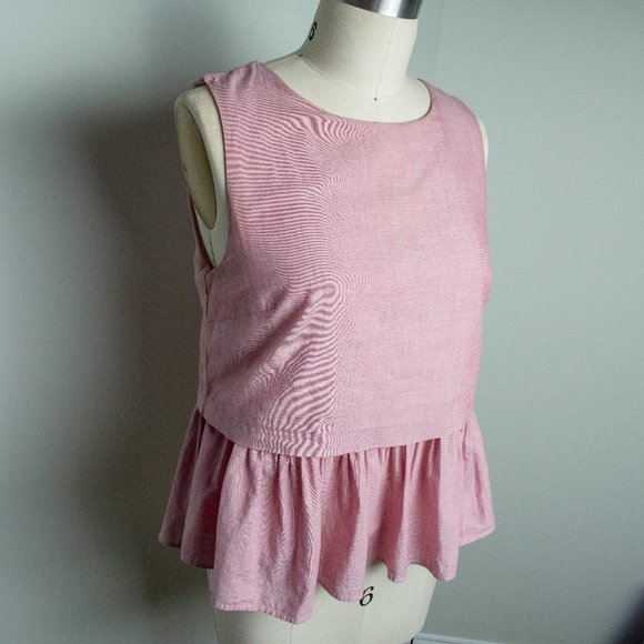 Cotton Pink Top with Peplum Under Layer - From 2008 - Picture 4 of 7
